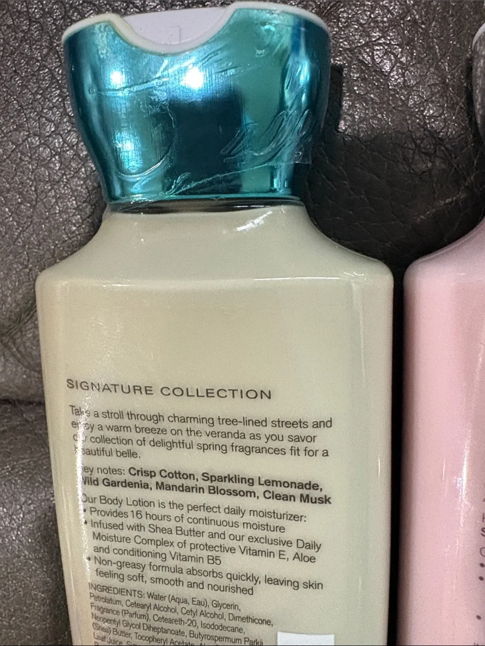 Bath and body lotion set in American apple and sheer cotton and lemonade